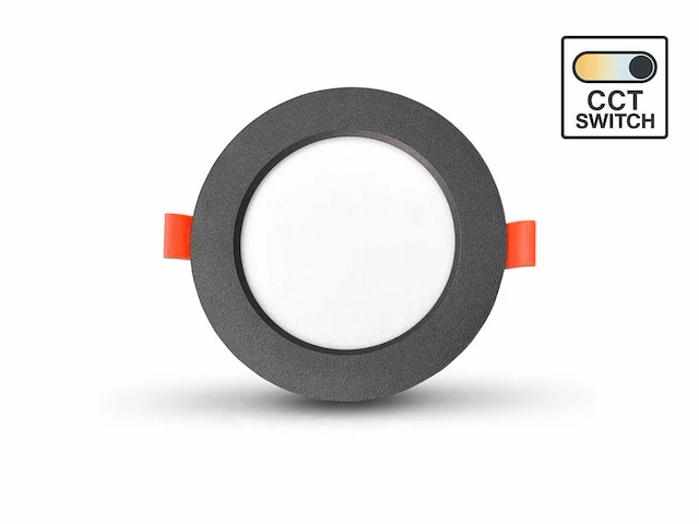 4.9w cct 3 kleur inbouwspot watredicht zwart(100x) - afbeelding 2 van  5