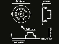 4.9w cct 3 kleur inbouwspot watredicht zwart(50x) - afbeelding 4 van  5