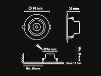 4.9w led inbouwspot 6000k met lens (100x) - afbeelding 7 van  7