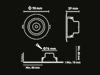 4.9w smd led inbouwspot 3000k mat wit met lens(50x) - afbeelding 5 van  6
