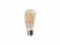 4w e27 st64 amber glas filament led bulb 2000k(50x) - afbeelding 2 van  3