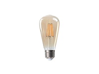 4w st64 amber glas filament led bulb 2000k (100x) - afbeelding 2 van  3