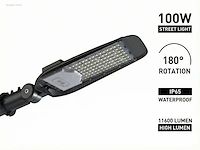 (4x) 100w 3000k led straat verlichtingen... - afbeelding 3 van  6