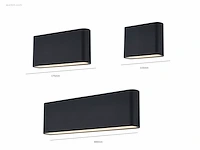 (4x) 20w led wandlamp duo licht zwart warm wit... - afbeelding 6 van  9