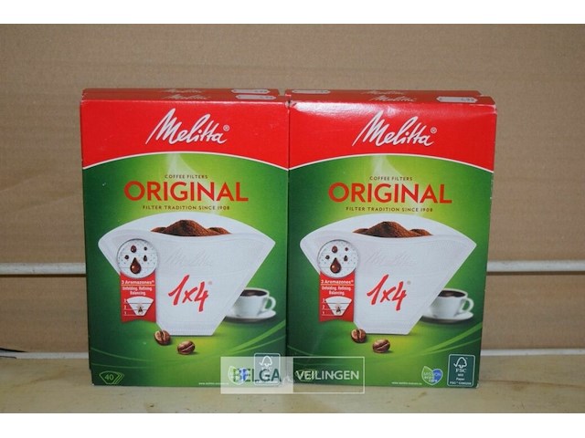 4x 40 st melitta koffiefilters 1x4 - afbeelding 1 van  1