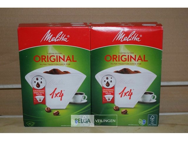 4x 40 st melitta koffiefilters 1x4 - afbeelding 1 van  1