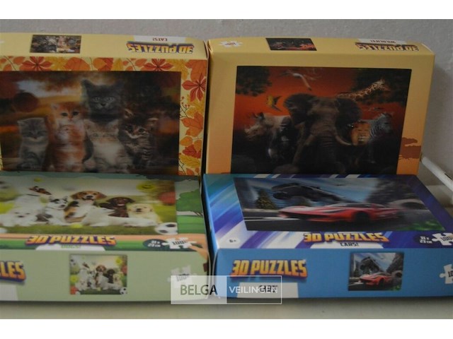 4x 6st 3d puzzels - afbeelding 3 van  5