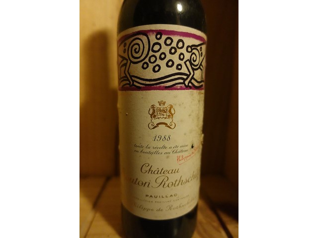 4x 75cl chateau mouton rotschild 1988 - afbeelding 2 van  3
