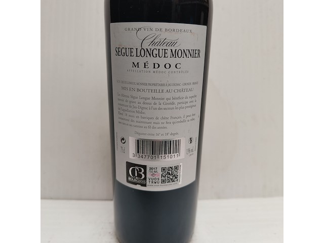 4x 75cl château segue longue monnier - afbeelding 2 van  2