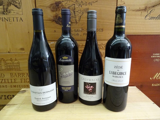 4x 75cl diverse rode wijn - afbeelding 1 van  9