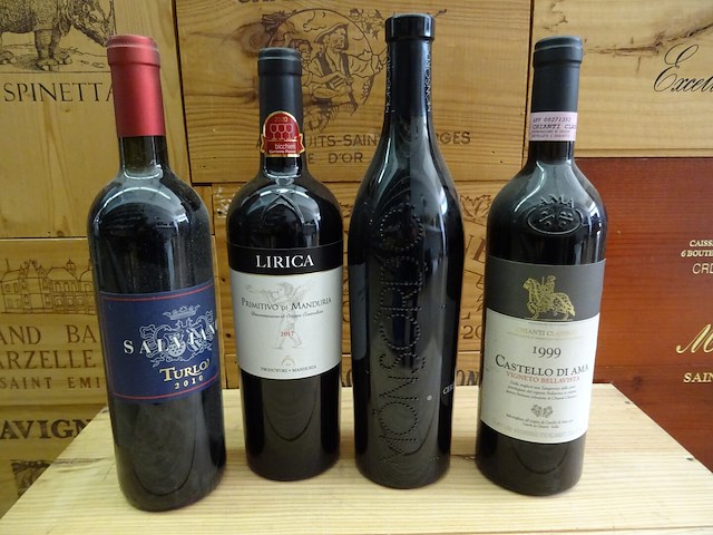 4x 75cl diverse rode wijn - afbeelding 1 van  6