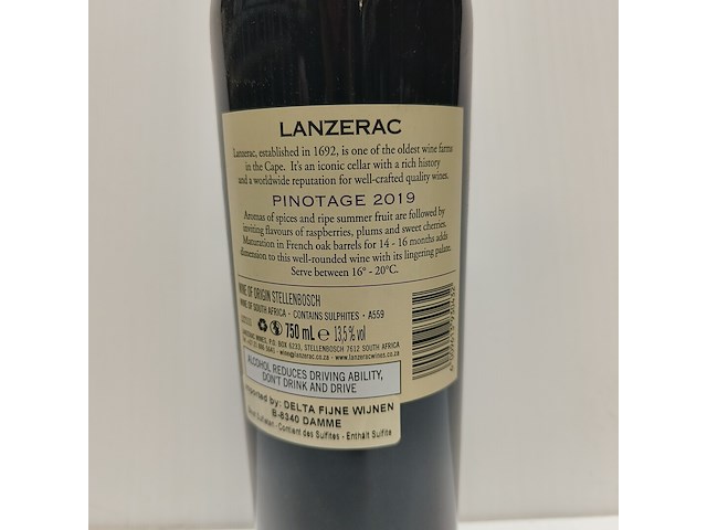 4x 75cl lanzerac stellenbosch - afbeelding 2 van  2