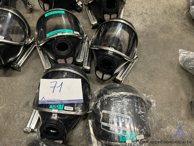 4x ademluchtmasker dräger panorama nova, met spanbeugel. - afbeelding 1 van  1