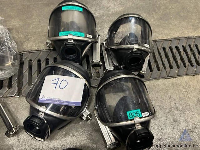 4x ademluchtmaskers dräger panorama nova, met spanbeugel. - afbeelding 1 van  1