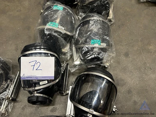 4x ademluchtmaskers dräger panorama nova, met spanbeugel. - afbeelding 1 van  1