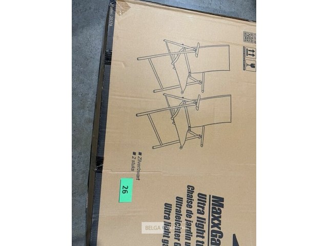 4x aluminium tuinstoel opvouwbaar - zilver/zwart - afbeelding 3 van  3
