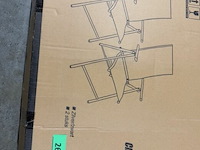 4x aluminium tuinstoel opvouwbaar - zwart - afbeelding 3 van  3