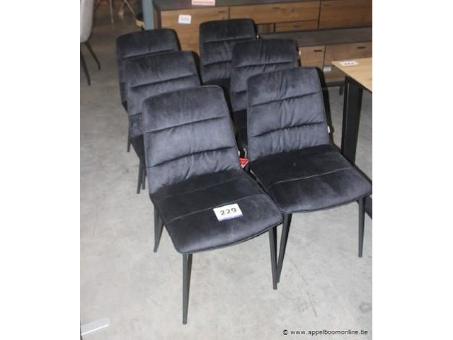 4x aurora stoel karese zwart - afbeelding 1 van  1