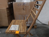 4x bamboe inklapstoel j-line - afbeelding 2 van  4