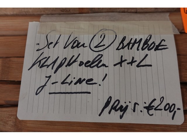 4x bamboe inklapstoel j-line - afbeelding 4 van  4