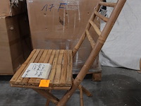4x bamboe inklapstoel j-line - afbeelding 2 van  4