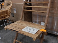 4x bamboe inklapstoel j-line - afbeelding 3 van  4