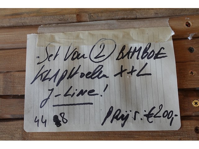 4x bamboe klapstoel - afbeelding 4 van  4