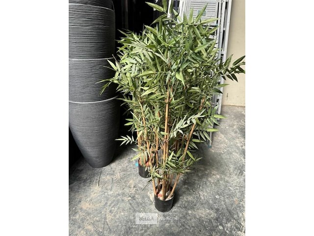 4x bamboe kunstplanten h110 cm - afbeelding 2 van  3