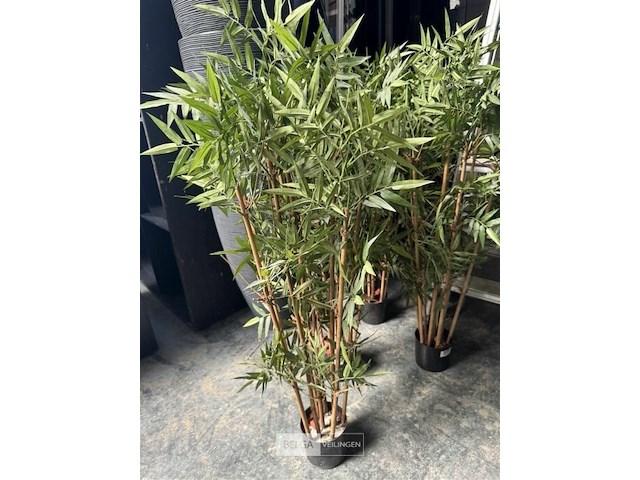 4x bamboe kunstplanten h110 cm - afbeelding 3 van  3