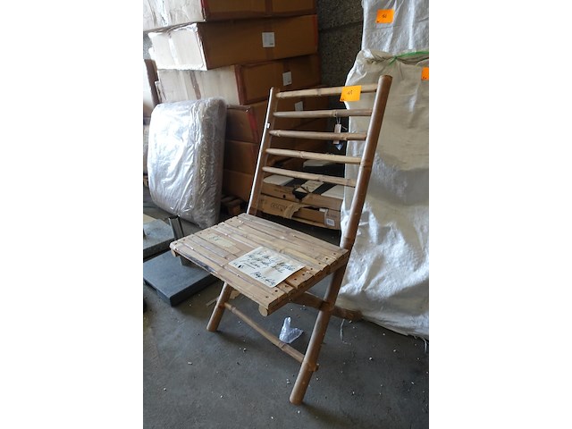 4x bamboel klapstoel - afbeelding 3 van  4
