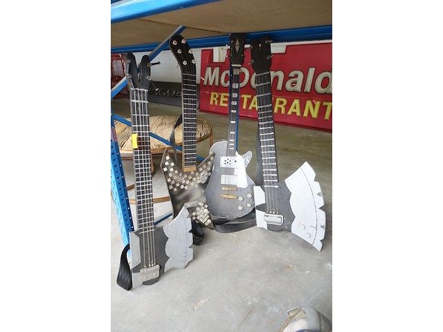 4x deco gitaar kiss - afbeelding 1 van  4