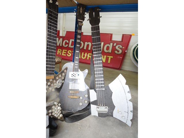 4x deco gitaar kiss - afbeelding 3 van  4