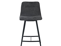 4x design barkruk antraciet stof - afbeelding 1 van  4