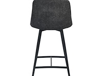 4x design barkruk antraciet stof - afbeelding 3 van  4