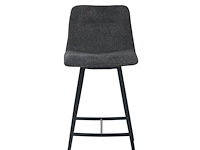 4x design barkruk antraciet stof - afbeelding 1 van  4