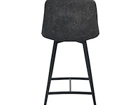 4x design barkruk antraciet stof - afbeelding 3 van  4