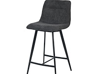 4x design barkruk antraciet stof - afbeelding 2 van  4