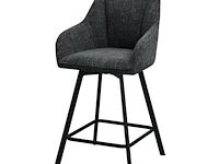 4x design barkruk antraciet weave - afbeelding 1 van  5