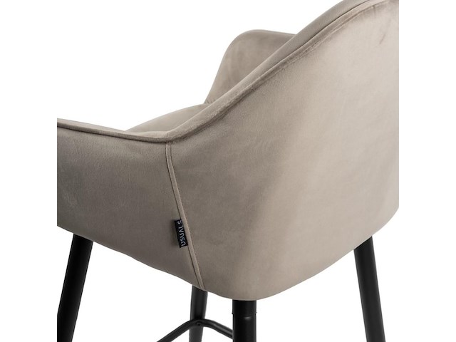 4x design barkruk beige velvet - afbeelding 4 van  5