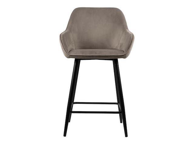 4x design barkruk beige velvet - afbeelding 2 van  5