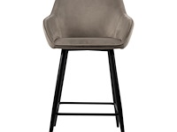 4x design barkruk beige velvet - afbeelding 2 van  3