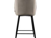 4x design barkruk beige velvet - afbeelding 3 van  3