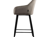 4x design barkruk beige velvet - afbeelding 3 van  5