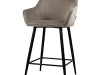 4x design barkruk beige velvet - afbeelding 1 van  3