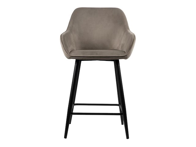 4x design barkruk beige velvet - afbeelding 2 van  3