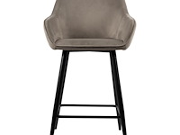 4x design barkruk beige velvet - afbeelding 2 van  3