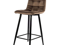 4x design barkruk bruin velvet - afbeelding 1 van  5