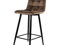 4x design barkruk bruin velvet - afbeelding 1 van  5