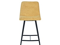 4x design barkruk geel stof - afbeelding 1 van  4