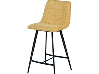 4x design barkruk geel stof - afbeelding 2 van  4